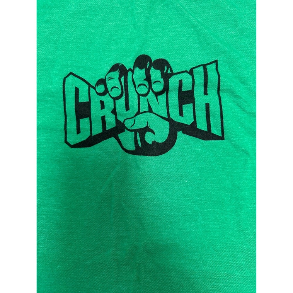 Tultex Green Graphic Tee Shirt Crunch Logo Medium